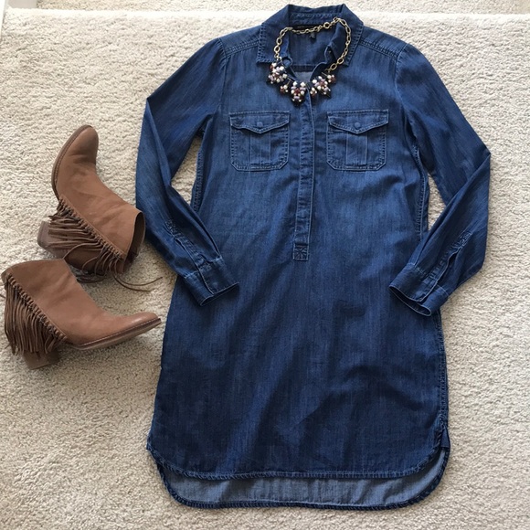 White House Black Market Dresses & Skirts - WHBM Denim Tunic Dress